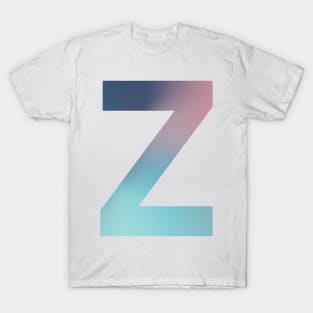 Gradient Letter Z Initial Alphabet T-Shirt